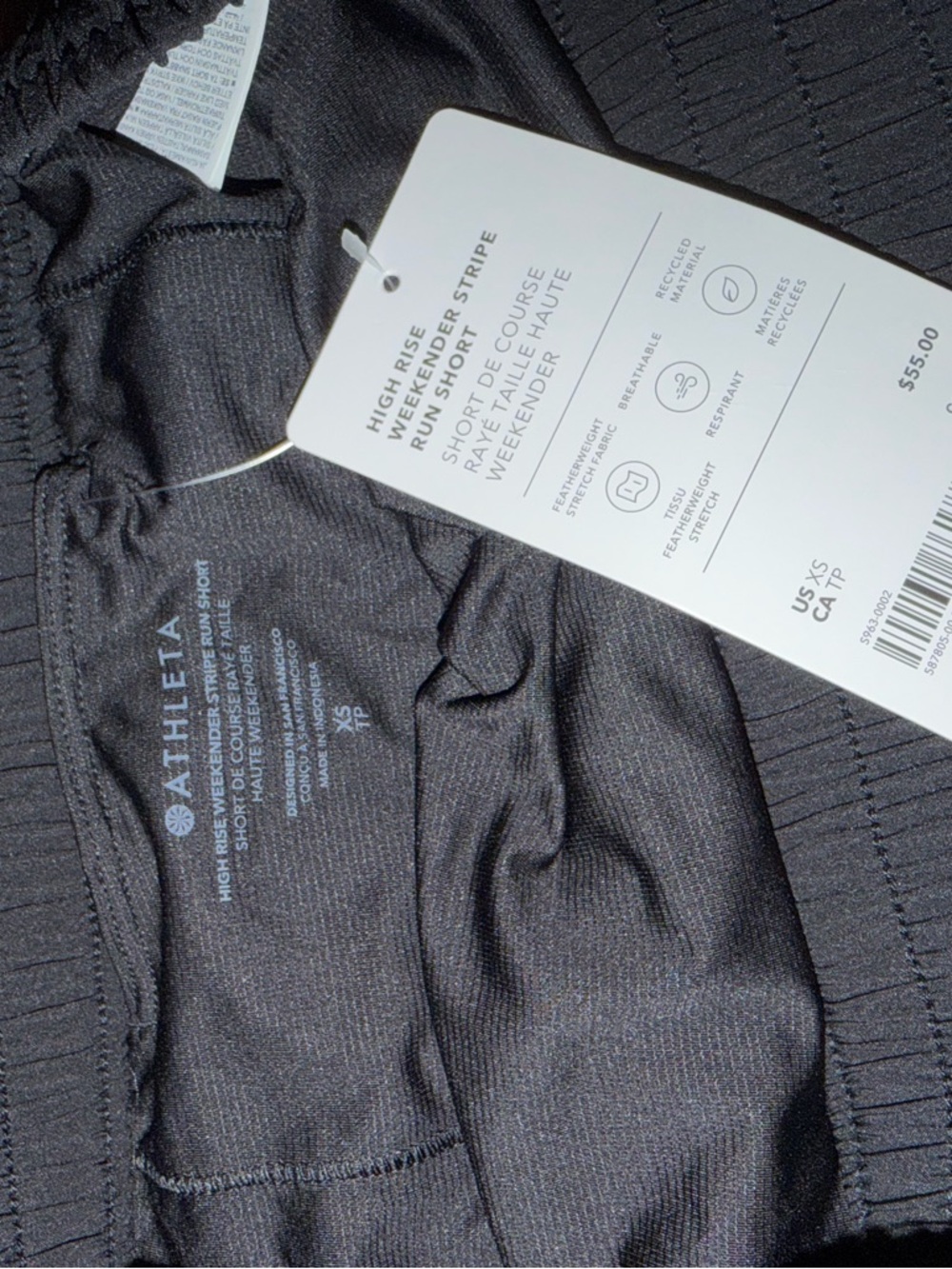 Athleta High Rise Weekender Womens Run Shorts - Picture 3 of 3
